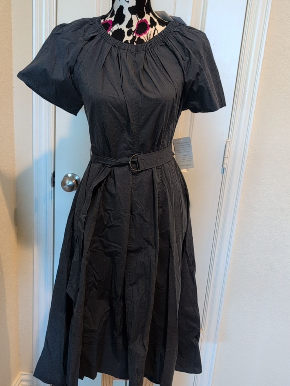 Melloday Blue Belted Midi Dress - Size Small NWT